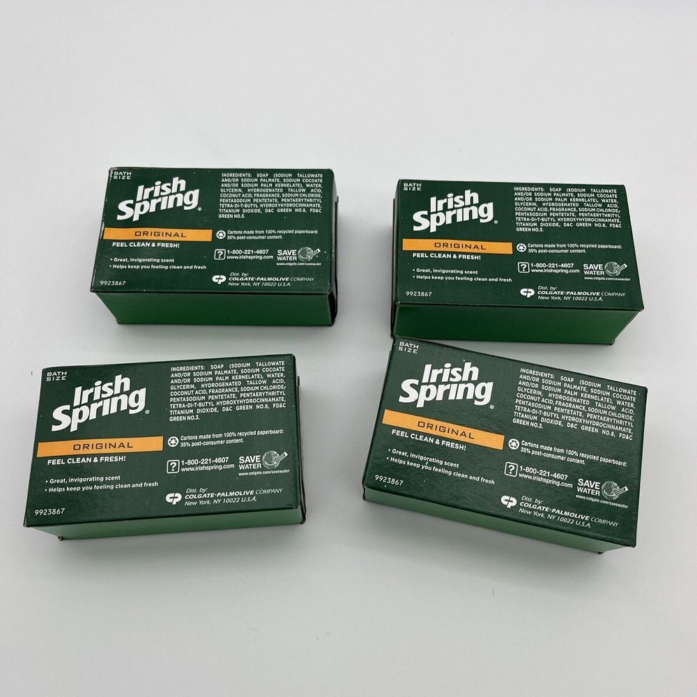 Lot Of 8- Irish Spring Deodorant Soap Bars Original Bath Size Bars 3.7 oz Each - Picture 3 of 3